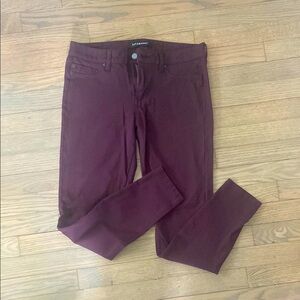 Purple stretchy skinny jeans